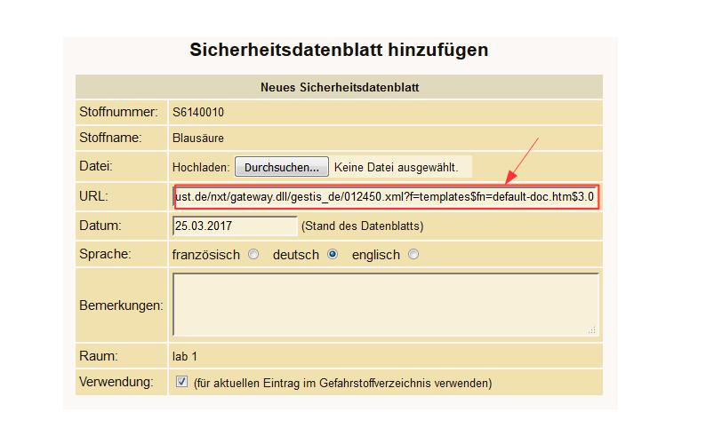 SBD URL Kopie eingefügt