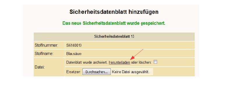 SBD Katasterliste Datei hinzufügen