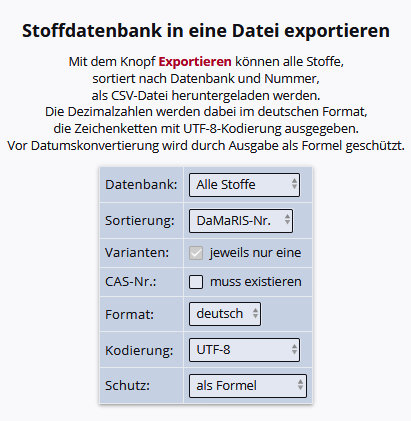 Datenexport Modul